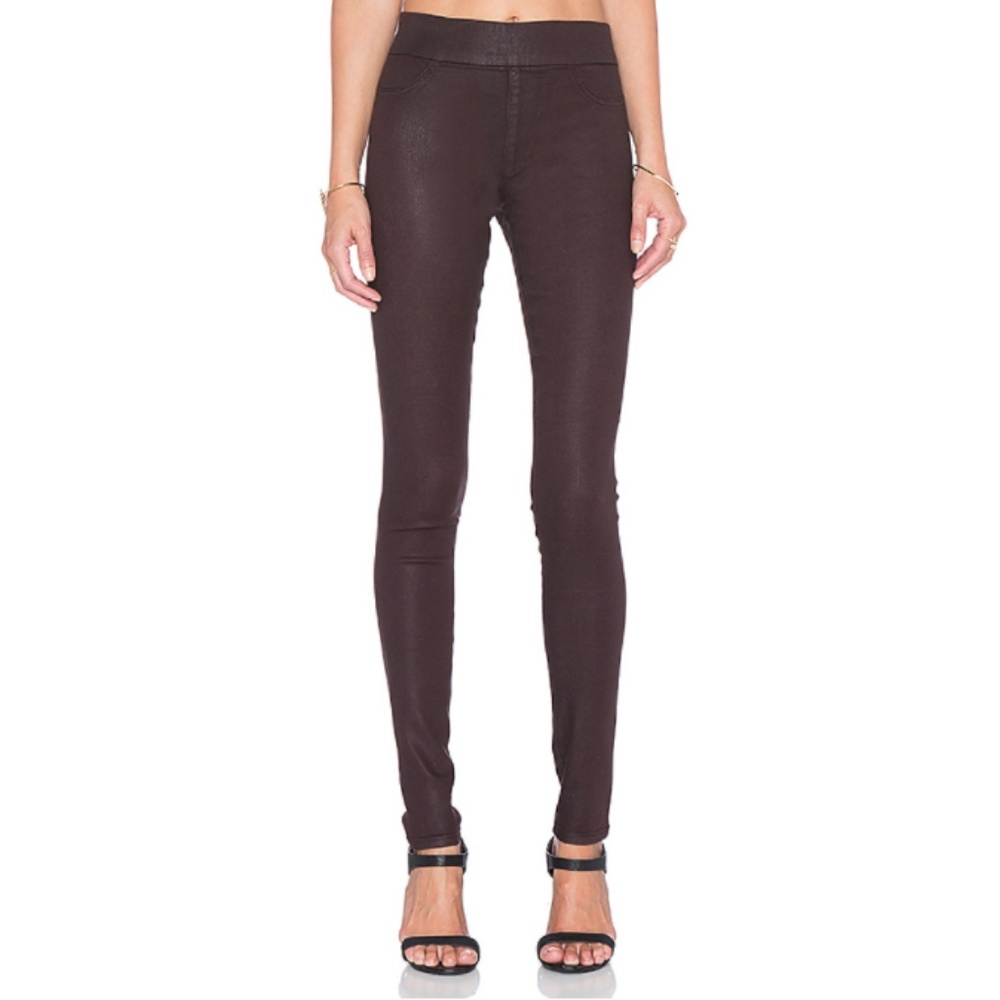 James Jeans Twiggy Red Black Glossed Legging w/tag
